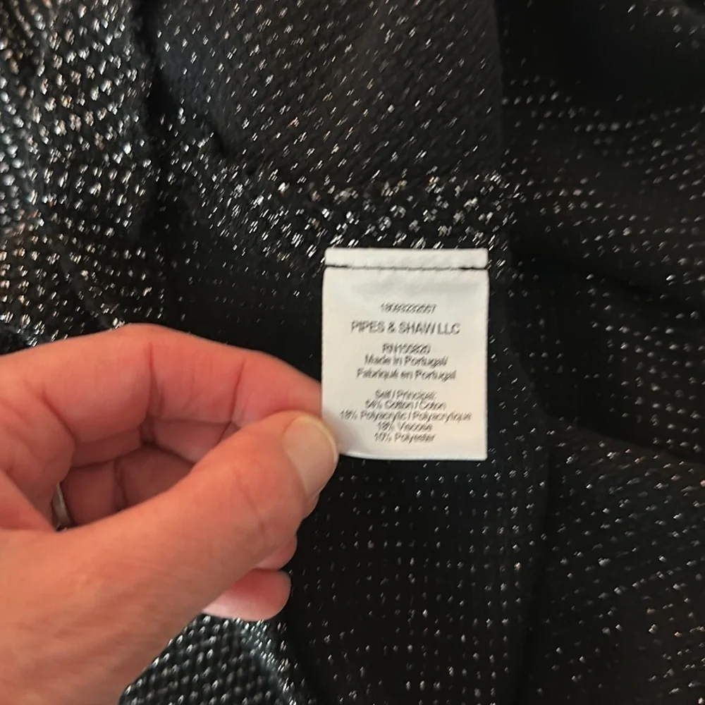 Veronica Beard Black & Silver Ruched Metallic Ira Dress 2 - Picture 15 of 16